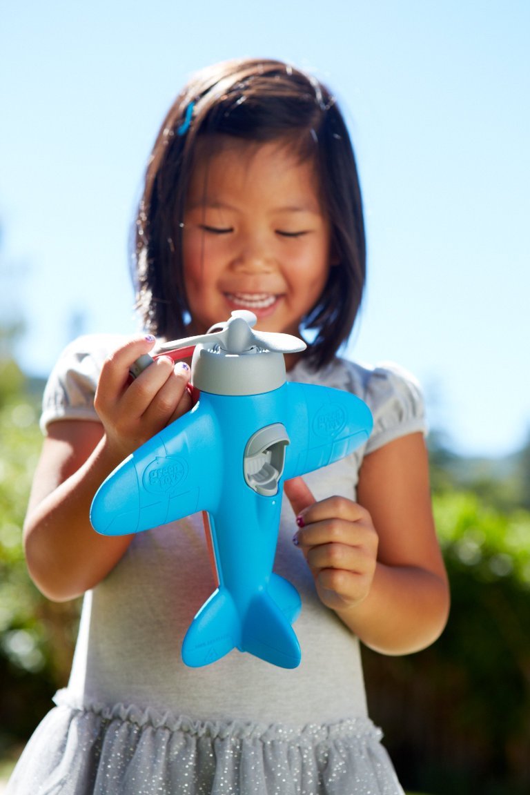 Green Toys Airplane - BPA, Phthalates Free, Blue Air Transport Toy for Introducing Aeronautical Knowledge, Improving Grasping Power. Toy Vehicles - Image 4
