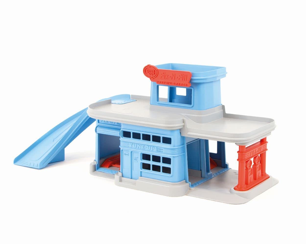 Green Toys Parking Garage - 5 Piece Pretend Play, Motor Skills, Language & Communication Kids Role Play Toy Playset. No BPA, phthalates, PVC. Dishwasher Safe, Recycled Plastic, Made in USA. - Image 10