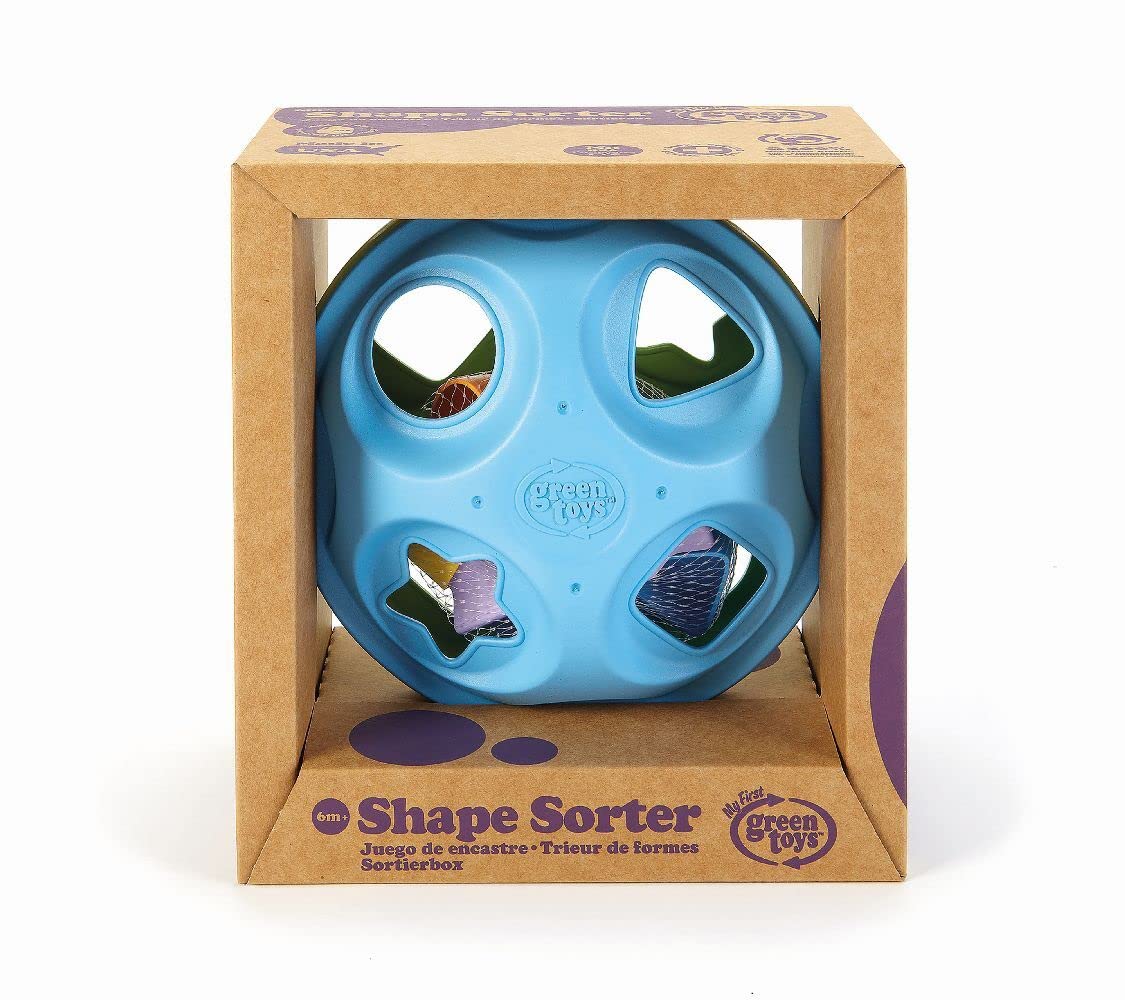 Green Toys Shape Sorter, Green/Blue - 10 Piece Motor Skills, Shape Categorization Kids Toy. Safe for Babies and Toddlers. No BPA, PVC. Dishwasher Safe, Recycled Plastic, Made in USA. - Image 10